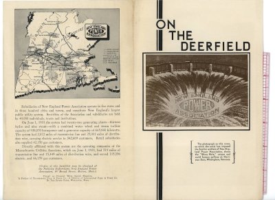 On The Deerfield New England Power Association brochure