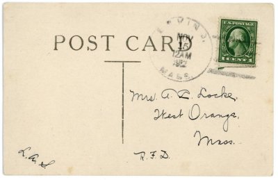 Worth [North?] Street from Bridge, Erving, Mass. reverse