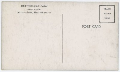 Weatherhead Farm Cabins on the Mohawk Trail reverse