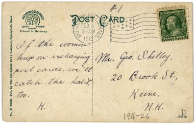 Deerfield River, Shelburne Falls, Mass. reverse