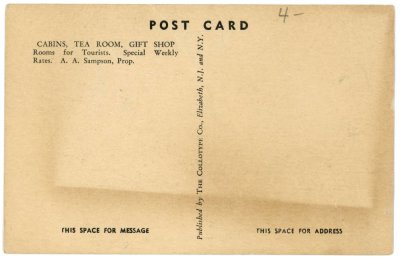 Charlemont Auto Camp, Mohawk Trail, Charlemont, Mass. reverse