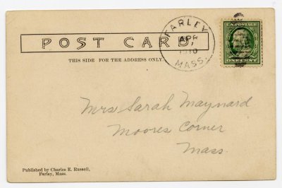 Greetings from Farley, Mass. A Bit of the Village. reverse