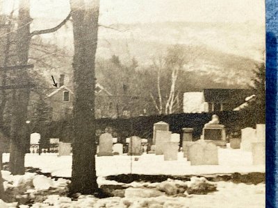 Ice on Mohawk Trail looking west detail