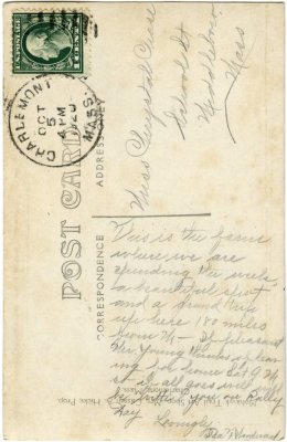 Pineside Charlemont Mass. reverse