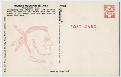 Greetings from Thunder Mountain on the Mohawk Trail reverse
