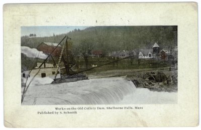 Works on the Old Cutlery Dam, Shelburne Falls, Mass