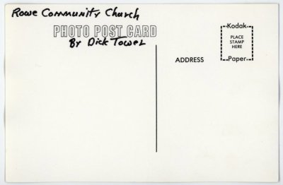 Rowe Community Church reverse