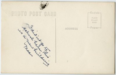 School & Community Bldg., Monroe Bridge, Mass. 1404 reverse