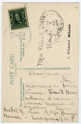 Residence, Monroe Bridge, Mass. reverse