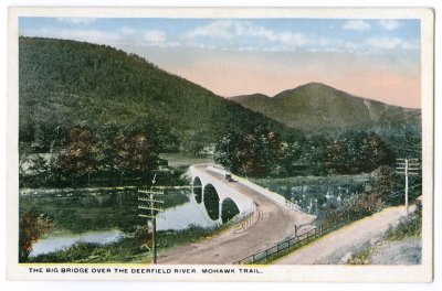 The Big Bridge over the Deerfield River. Mohawk Trail. (Hunt Bros.)