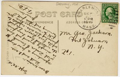 Drury Mohawk Trail, Mass. No.3 reverse