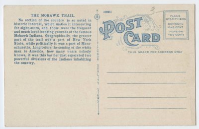 Over the Hoosac Tunnel, Mohawk Trail, Mass. 53 reverse