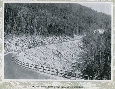 A Big Turn of the Mohawk Trail through the Berkshires. - A Trip over the Mohawk Trail (Lenhoff) p.12