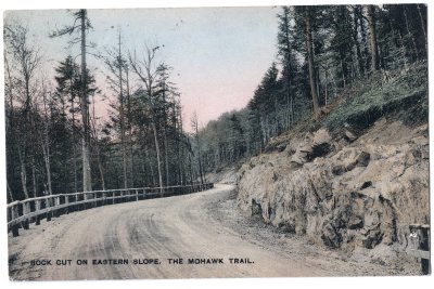 Rock Cut on Eastern Slope. The Mohawk Trail.