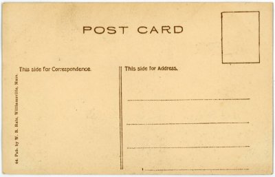 Congregational Church, Millers Falls, Mass. reverse