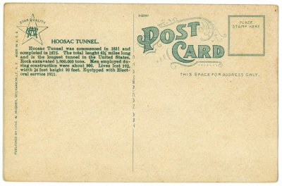 Hoosac Tunnel, East Portal, Massachusetts. reverse