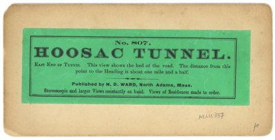 Hoosac Tunnel East End of Tunnel reverse