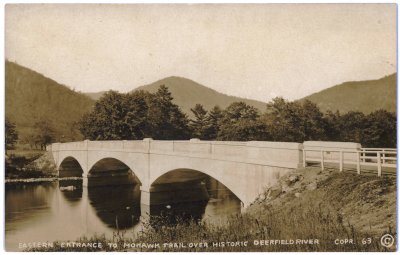 Eastern Entrance to Mohawk Trail over Historic Deefield River Copr 63.