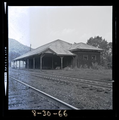 B&M Station, Shelburne Falls, Mass. 8-30-66 (old negative)