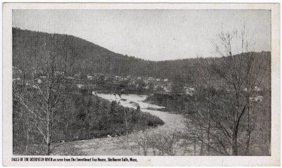 Falls of the Deerfield River as seen from The Sweetheart Tea House, Shelburne Falls, Mass.