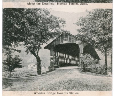 Wooden Bridge towards Station, Hoosac Tunnel, Mass.
