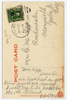 East Portal, Hoosac Tunnel, Mass. reverse