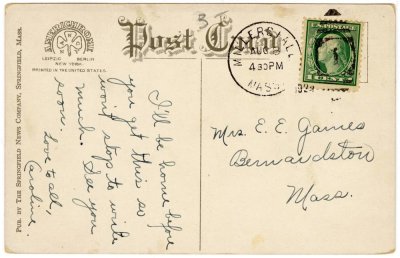 Millers Falls Paper Co., Millers Falls, Mass. reverse