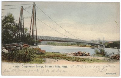 H 21291 Suspension Bridge, Turner's Falls, Mass.