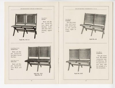 Readsboro Chair Company Oct 1929 catalog, pp. 12-13