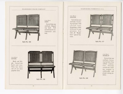 Readsboro Chair Company Oct 1929 catalog, pp. 14-15