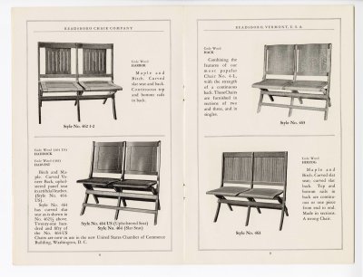 Readsboro Chair Company Oct 1929 catalog, pp. 8-9
