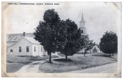 Town Hall, Congregational Church, Windsor, Mass.