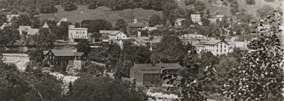 Birdseye View of Shelburne Falls, Mass. No. 14. - upriver side detail