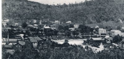 Shelburne Falls, Mass., from Greenfield Road - downriver side detail