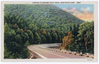 Looking up Mohawk Trail, Mass. near State Camp 40MT