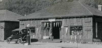 Totem Trading Post, Mohawk Trail. detail