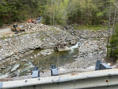 old Cold River bridge foundation, May 2021
