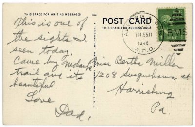The Outlook on Mohawk Trail, Mass. reverse