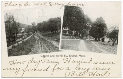 Church and North St., Erving, Mass.