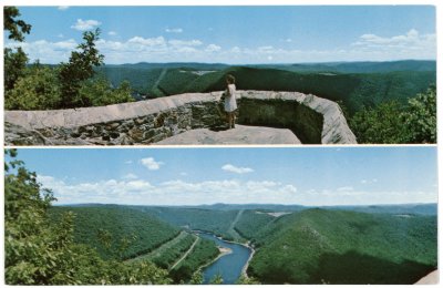 looking Up Deerfield River from Trail top