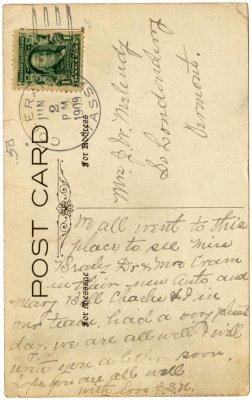 Wayside Inn, S.B. Taylor Buckland, Mass. reverse