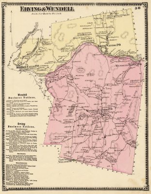 Erving & Wendell Beers map 1871