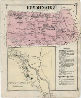 Cummington Beers atlas map 1873