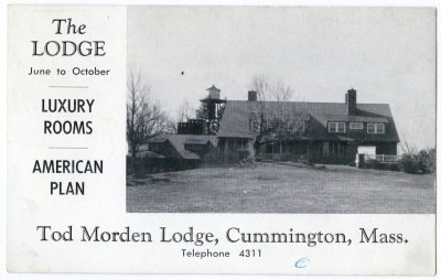 Tod Morden Lodge, Cummington, Mass. 