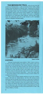 Berkshire Trail in Pioneer Valley Western Massachusetts brochure p. 2