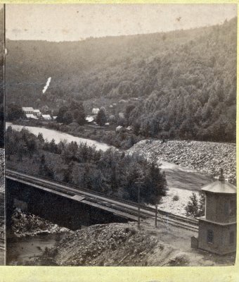 Railroad and River, East End of Tunnel 