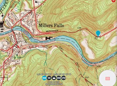 Millers Falls 1961 topo map