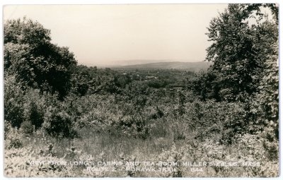 View from Long's Cabins and Tea Room. Miller's Falls, Mass. Route 2 -- Mohawk Trail B44