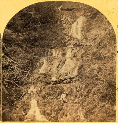View of Cascade 200 feet high; situated 1-4 mile up the Creek