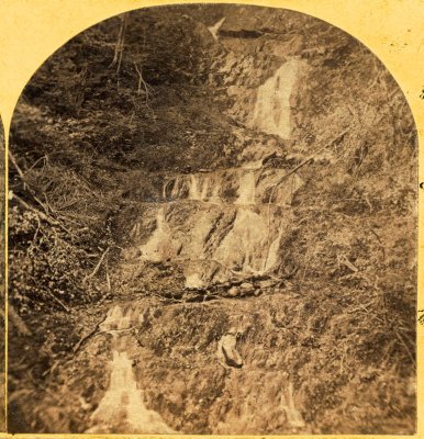 View of Cascade 200 feet high; situated 1-4 mile up the Creek 